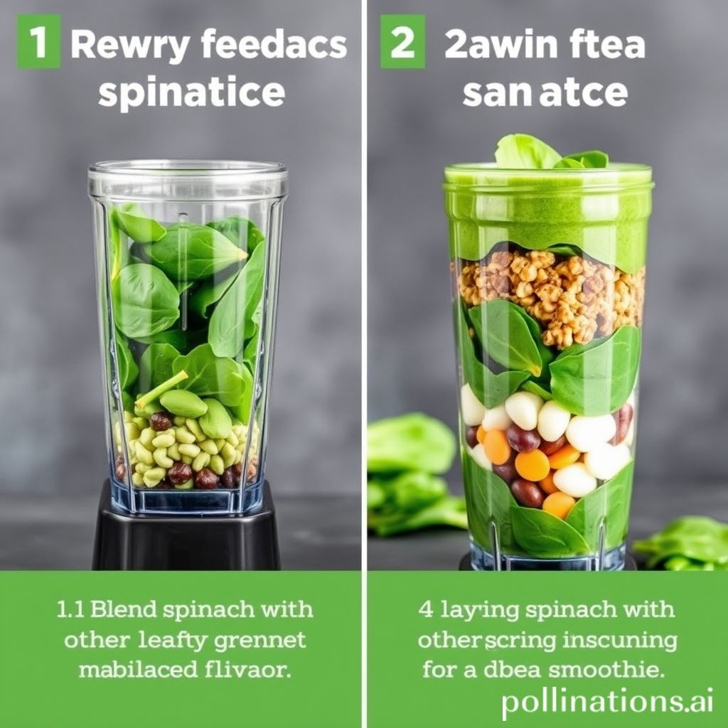 Blending techniques for incorporating spinach into your smoothie
1. Blending spinach with other leafy greens for a balanced flavor
2